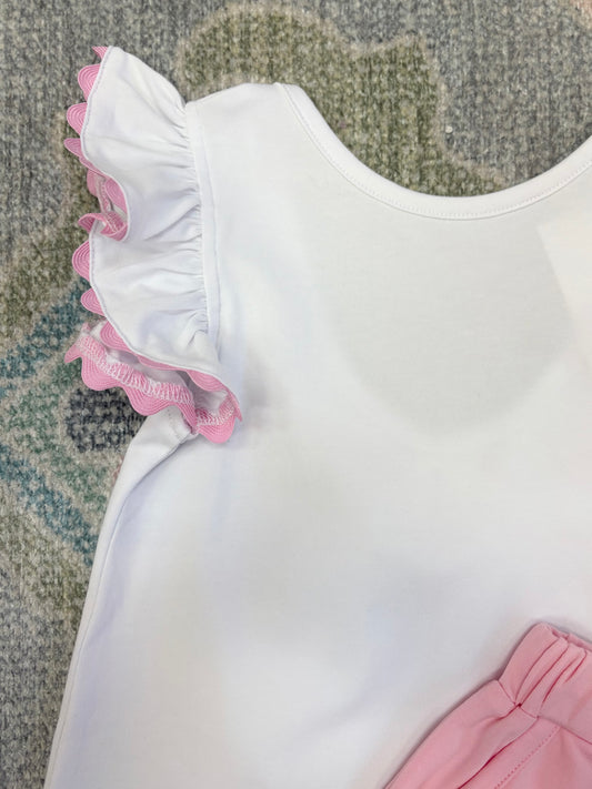 White Bow Back Top