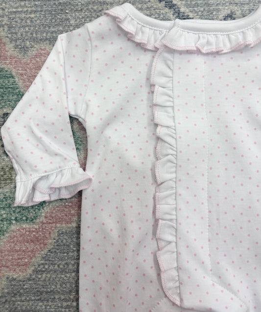 Mini Dots Ruffle Front Footie