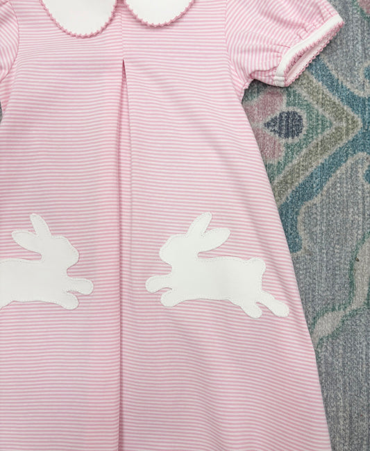 Pink Cotton Tail Dress with Bunny Pockets