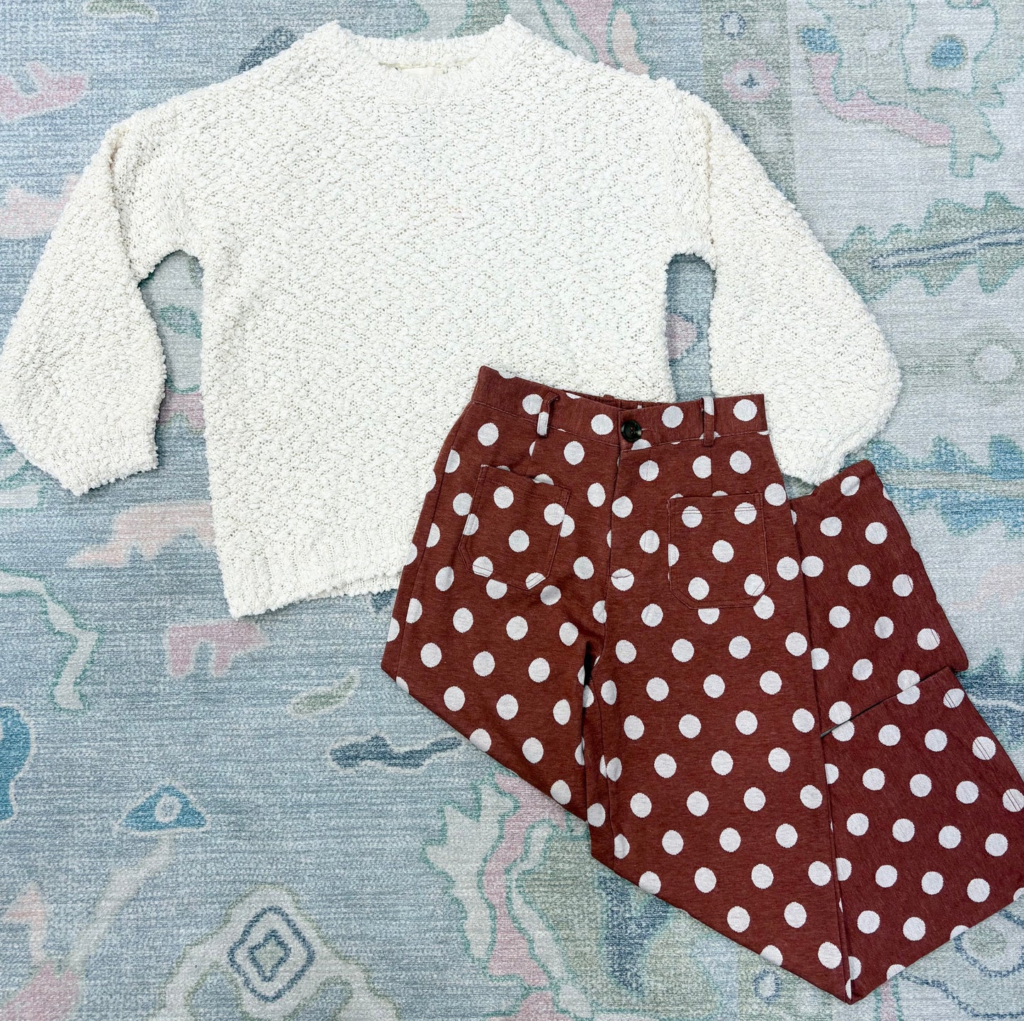 Popcorn Cream Knit Sweater