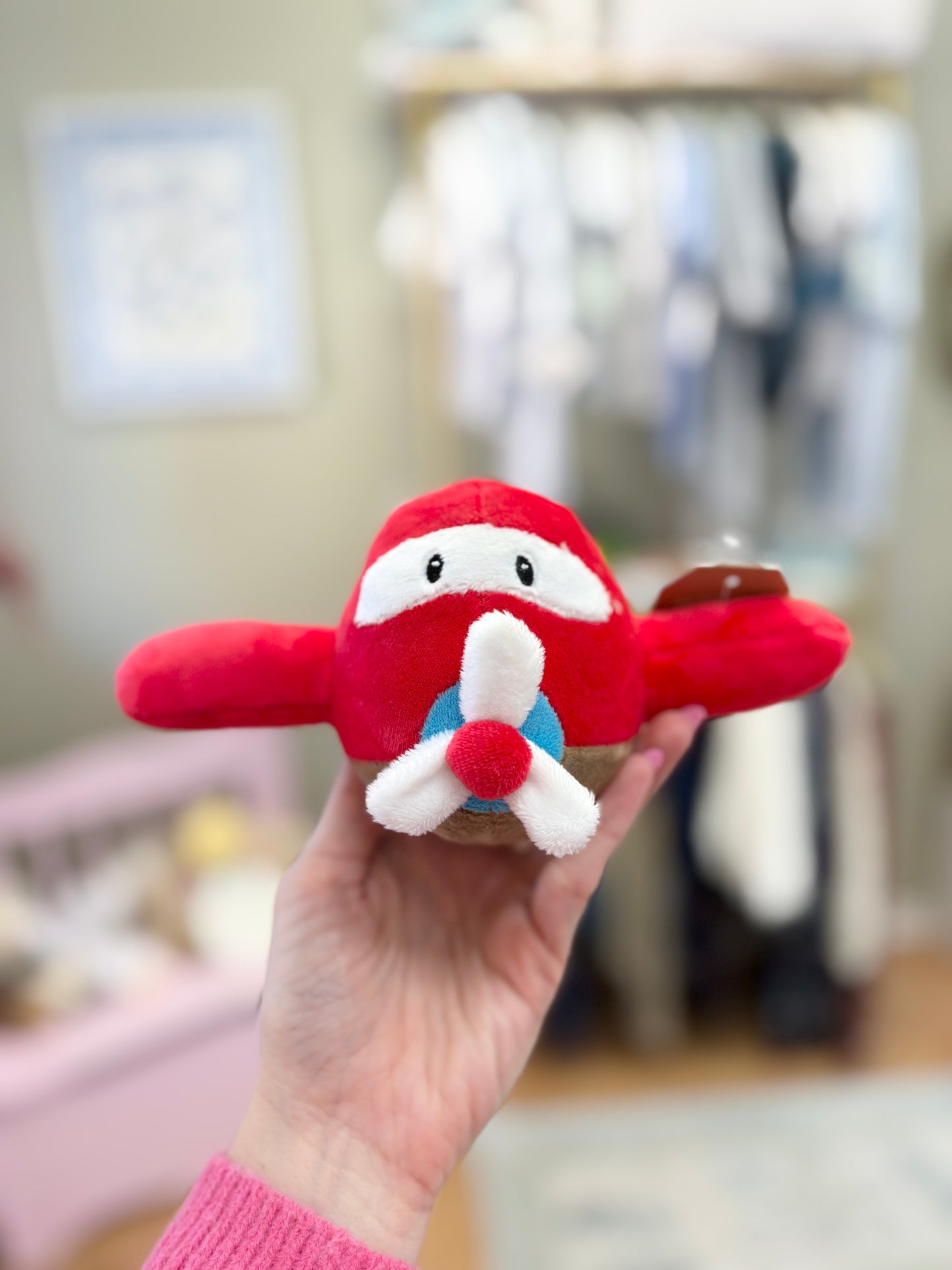 7” Plush Airplane Rattle