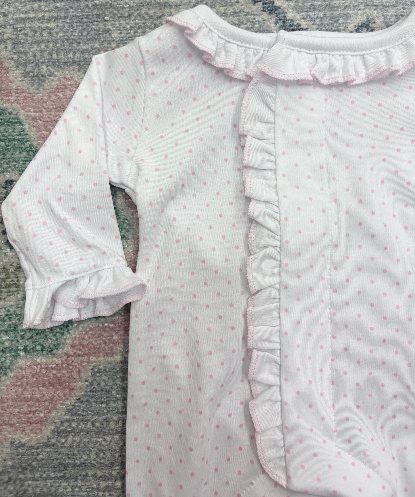 Mini Dots Ruffle Front Footie