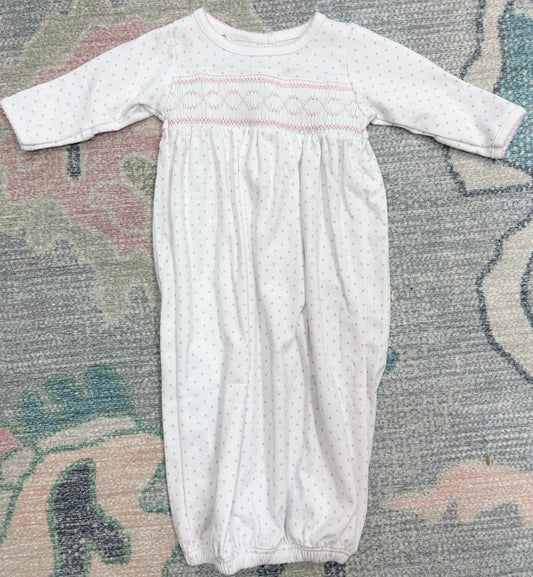 Mini Dots Smocked Gathered Gown