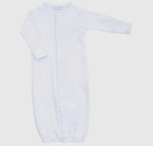 Essentials White Converter Gown with Blue Trim