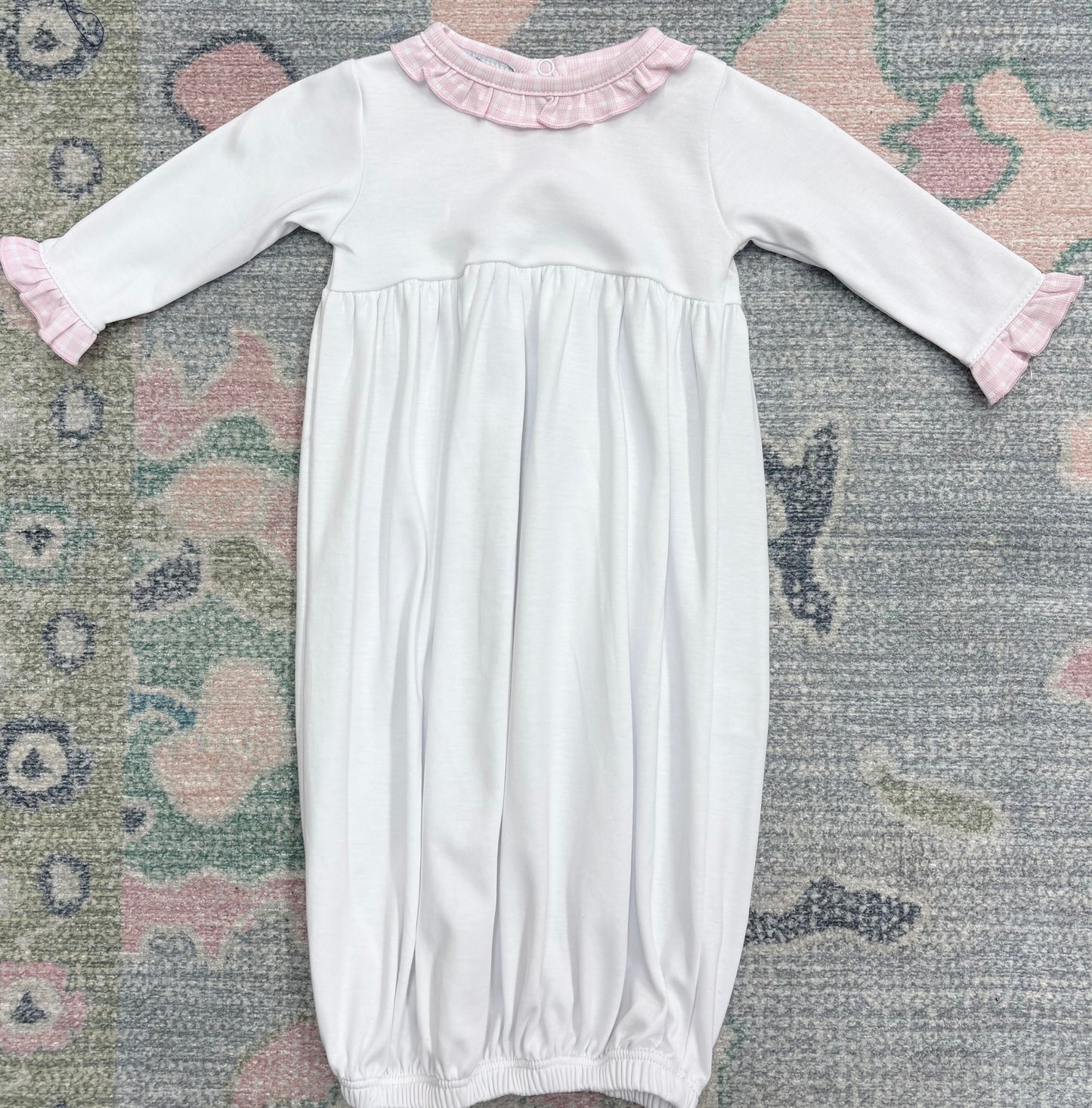 New Beginnings Pink Ruffle Gathered Gown