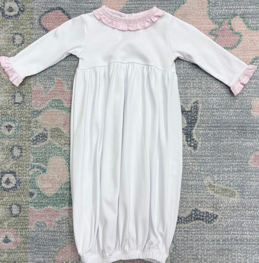New Beginnings Pink Ruffle Gathered Gown
