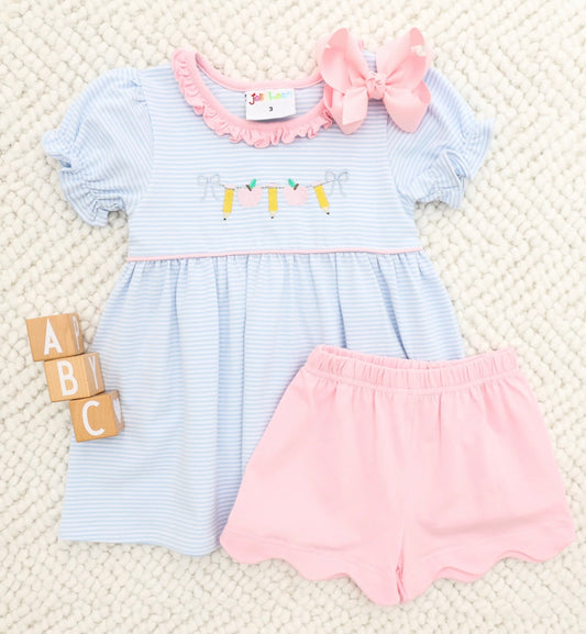 Pencil Garland Scallop Short Set