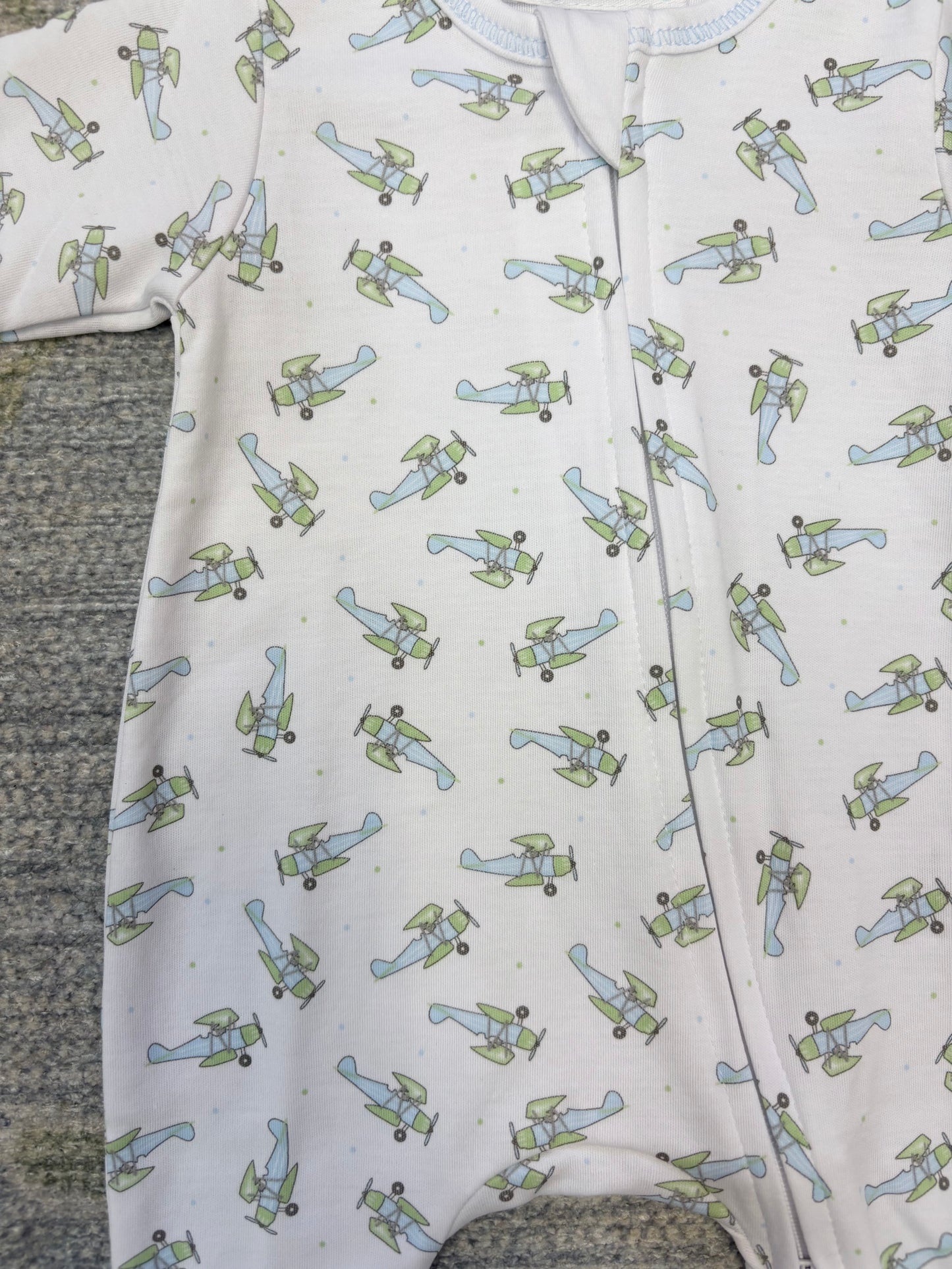 Take Flight Print Zip Footie